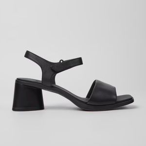 Camper Katie - unworn black leather sandals - EU38 US8 UK5 - short heel